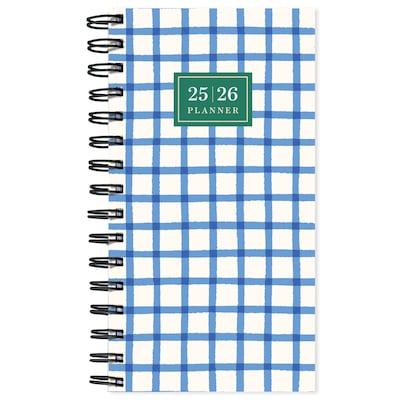 2025-2026 TF Publishing Picnic Plaid 3.5 x 6.5 Academic Year Weekly & Monthly Planner, Paperboard