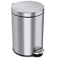 iTouchless SoftStep Round Stainless Steel Step Trash Can with Hinged Lid, 3.17 Gallon (IP03RSS)