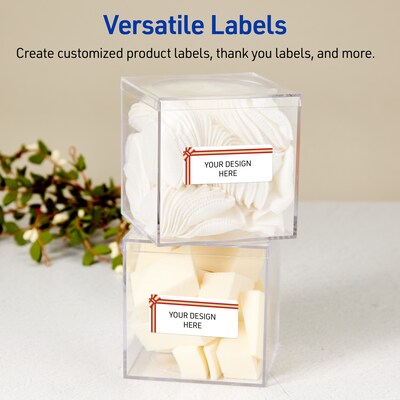 Avery Rectangle Multipurpose Labels, 1" x 2-5/8", White, 160/Pack (19479370586)