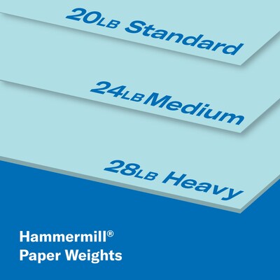 Hammermill 11" x 17" Colored Copy Paper, 20 lbs., Blue, 500 Sheets/Ream, 5 Reams/Carton (102137)