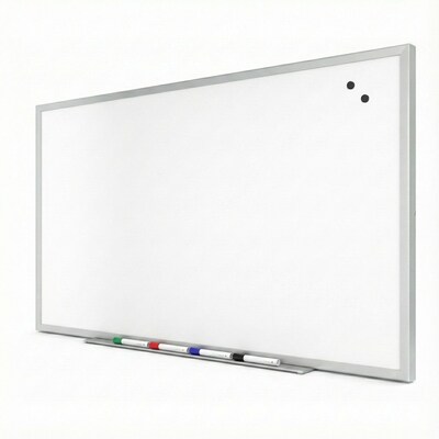 TRU RED™ Magnetic Steel Dry Erase Board, Satin Frame, 8 x 4 (TR61178)