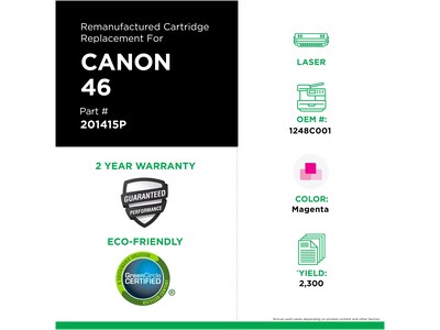 Clover Imaging Group Remanufactured Magenta Standard Yield Toner Cartridge Replacement for Canon 046 (1248C001)