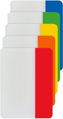 Post-it Tabs, 2" Wide, Solid, Assorted Colors, 30 Tabs/Pack (686-ROYGB)