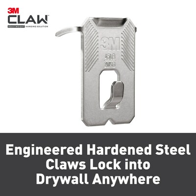 3M CLAW™ Drywall Picture Hanger with Temporary Spot Marker, Holds  45 lb, 3 Hangers 3 Markers/Pack