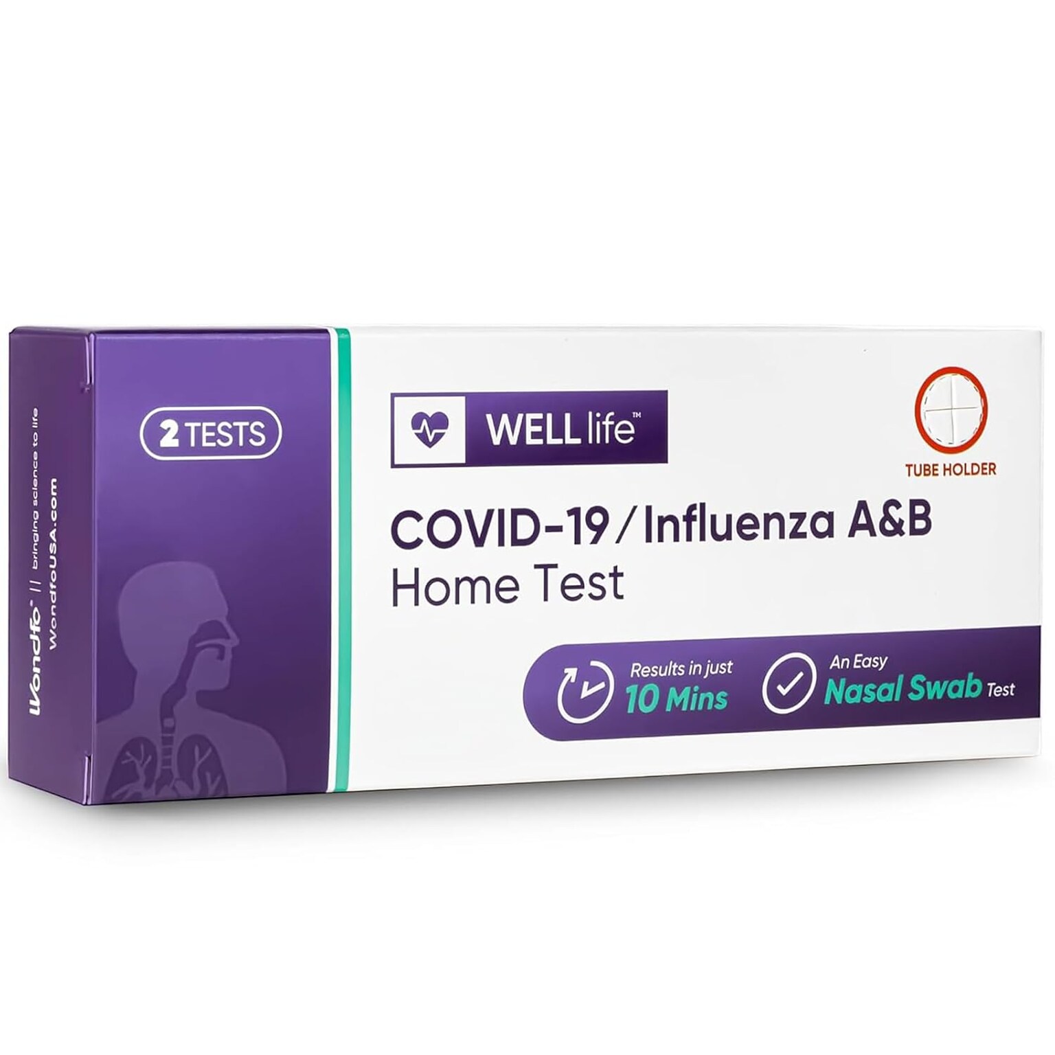 WELLlife COVID-19 / Flu A&B Home Test, 2/Pack (WCOVFLU-OTC-2)