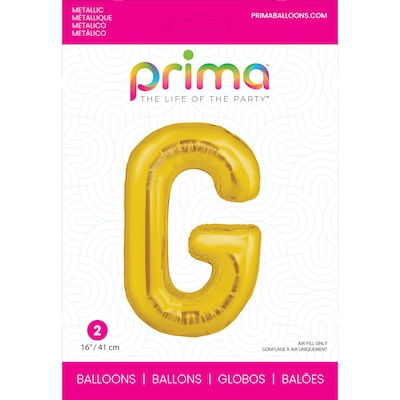 Party City (Air-Filled) 16 G Foil Balloon, Gold, 2/Pack (AM60050220-19)