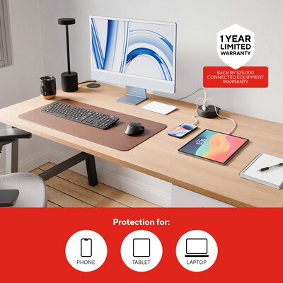 Staples TECH 2-Outlet 3-USB Port Surge Protector, 5', 500 Joules, Black (ST62772)