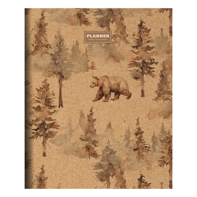2027 TF Publishing Bear Tracks 9 x 11  Monthly Standard Planner, Paperboard Cover, Multicolored (27-4700)