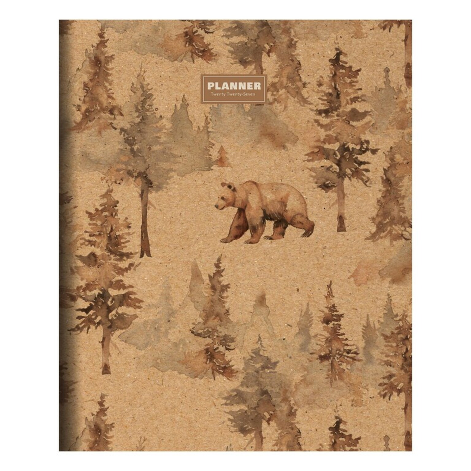 2027 TF Publishing Bear Tracks 9 x 11  Monthly Standard Planner, Paperboard Cover, Multicolored (27-4700)