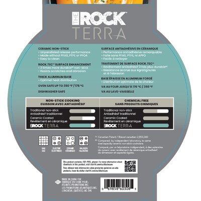 THE ROCK by Starfrit Terra Aluminum 12" Frying Pan, Black (060307-002-0000)