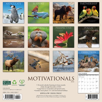 2026 Willow Creek Motivationals 12 x 12 Monthly Wall Calendar (52037X)