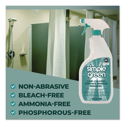 Simple Green Lime Calcium Surface Residue Remover, 32 oz Spray Bottle, 12/Carton (SMP1700032)