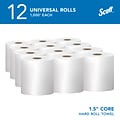 Scott Essential Recycled Hardwound Paper Towels, 1-ply, 1000 ft./Roll, 12 Rolls/Carton (01000)