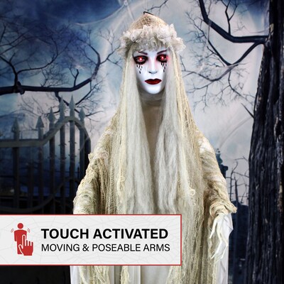 Haunted Hill Farm Life-Size Animatronic Ghost Bride (HHLADY-2FLSA)