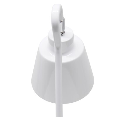 Simple Designs Sleek Essentials LED Desk Lamp, 16", with USB Ports, White (LD1073-WHT)
