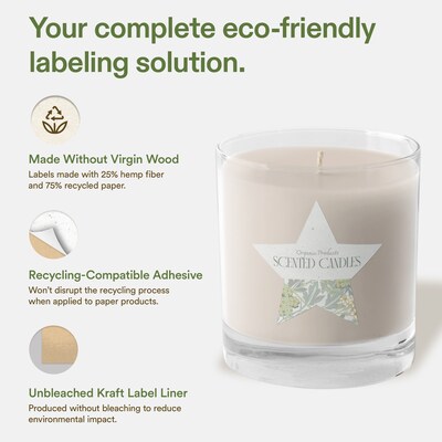 Avery Star Laser/Inkjet Multipurpose Labels, 2-1/4" x 2-3/8", Off-White (96/Pack)