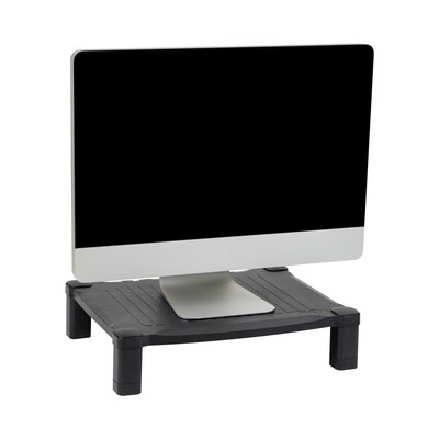 Mind Reader Adjustable Plastic Monitor/Laptop Stand, Black (PLMONST-BLK)