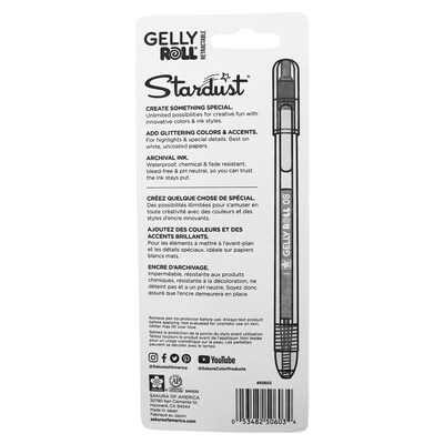 Sakura Stardust Retractable Pen, Liquid Ink, Assorted Ink, 3/Bundle (SAK50603-3)