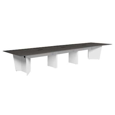 Regency Array 192W x 48D Conference Table with Grommet, Ash Grey/White (ACT19248AGWH)