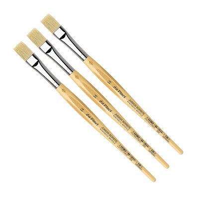 da Vinci JUNIOR Mixed Media Synthetic Bristle, Flat Brush, 3/Bundle (DVXVA32914-3)