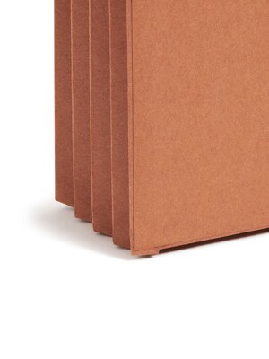 Smead End Tab Recycled Reinforced File Pocket, 3" Expansion, Letter Size, Redrope, 10/Box (73624)