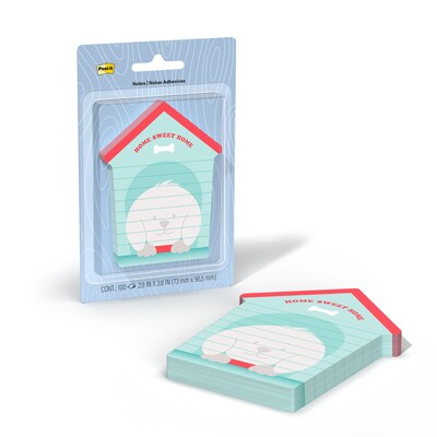 Post-it Cute Dog List Sticky Notes, 2.9 x 3.8, Multicolored, 100 Sheets/Pad (PET-DC-2)
