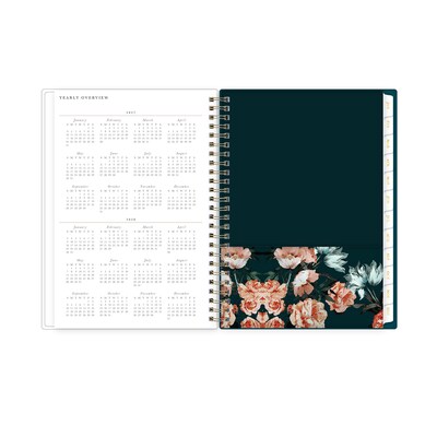 2027 Blue Sky Life-Note It Dania Dark 5.875" x 8.625" Calendar Year Weekly & Monthly Planner, Plastic Cover (139478-27)