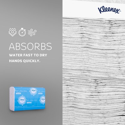 Kleenex Ultra Small Multifold Paper Towels, 1-ply, 150 Sheets/Pack, 16 Packs/Carton (46321)