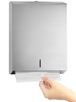 Alpine Industries Centerpull Paper Towel Dispenser, Brushed Stainless Steel (480)