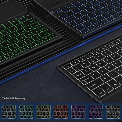 SaharaCase Navigate Keyboard Case with Built-in Track Pad for Galaxy Tab S11, 7 Backlight Colors, Smooth Finish, (TB00493)