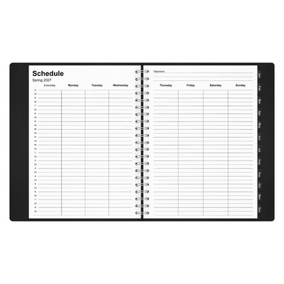 2027 Staples 8" x 11" Four-Person Daily Appointment Book, Black (ST58479)