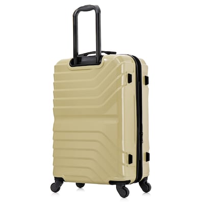 InUSA Aurum 25.98" Hardside Suitcase, 4-Wheeled Spinner, TSA Checkpoint Friendly, Champagne (IUAUR00M-CHA)