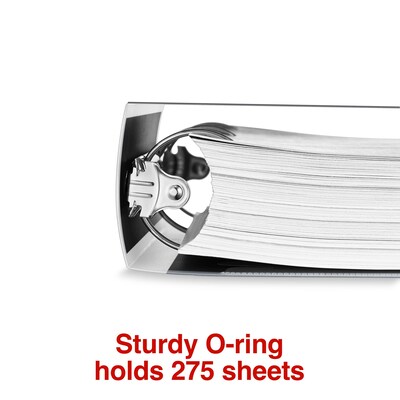 Staples Heavy Duty 1 1/2" 3-Ring Flexible Poly Binders, Black (ST62615)
