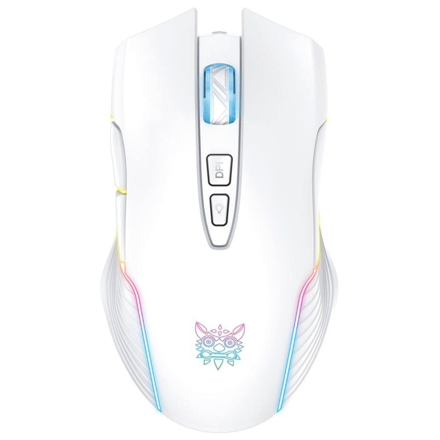 SaharaCase Pathfinder Ergonomic Ambidextrous Laser 2.4 GHz Gaming Mouse, White (KB63)
