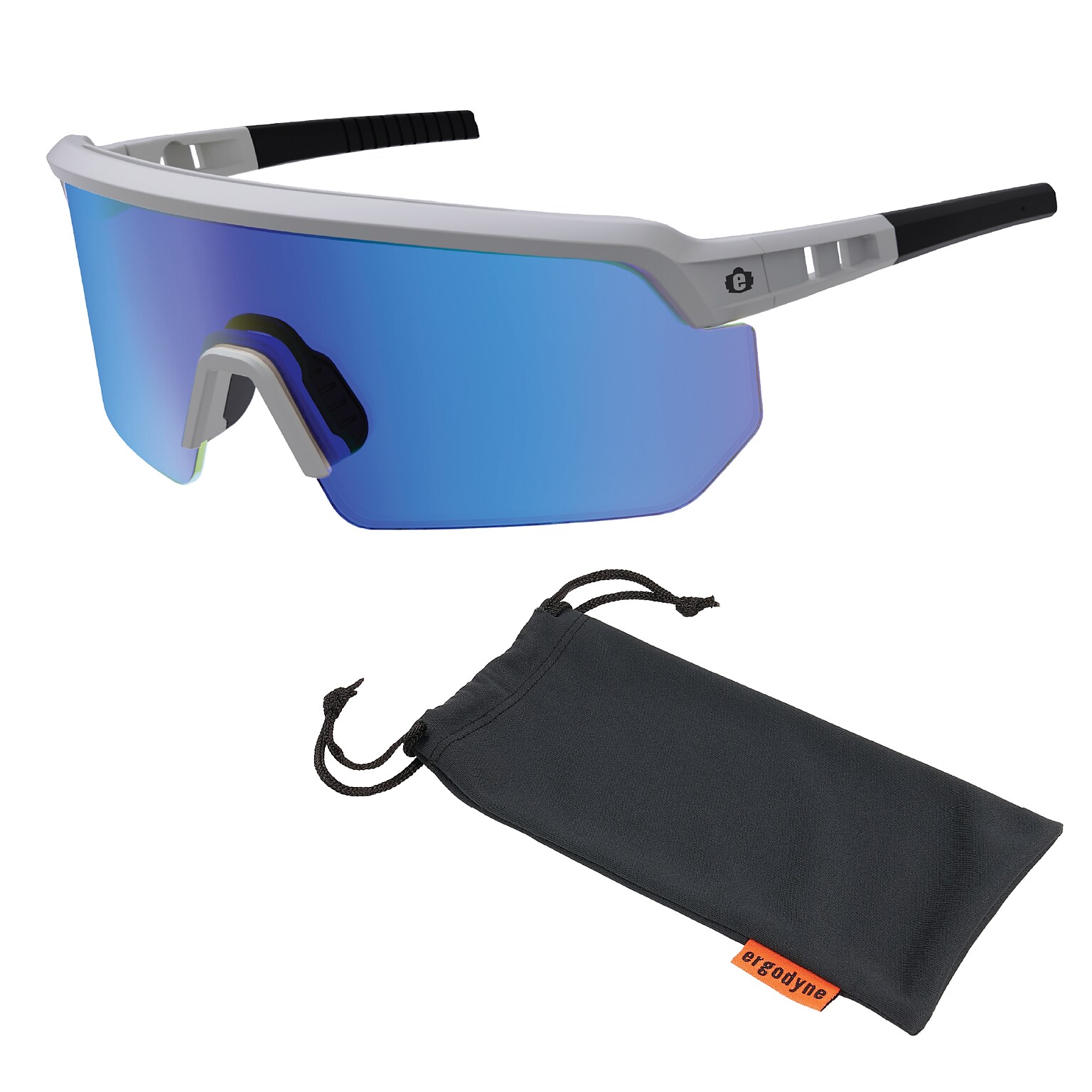 Ergodyne Skullerz AEGIR-HCMI Safety Glasses, Ice Blue Lens (55211)