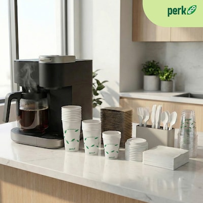 Perk™ Eco Paper Hot Cup Sleeve, Brown, 500/Pack (PK56227)