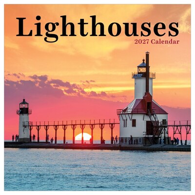2027 TF Publishing Lighthouses 12 x 12 Monthly Wall Calendar (27-1016)