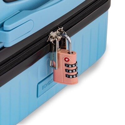 Bugatti Bondstreet 3-Digit Combination Lock, Pink, 2/Set (TAC5413BS-PINK)