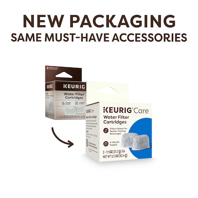 Keurig® Replacement White Charcoal Water Filter Cartridges, 2/Pack (5084)