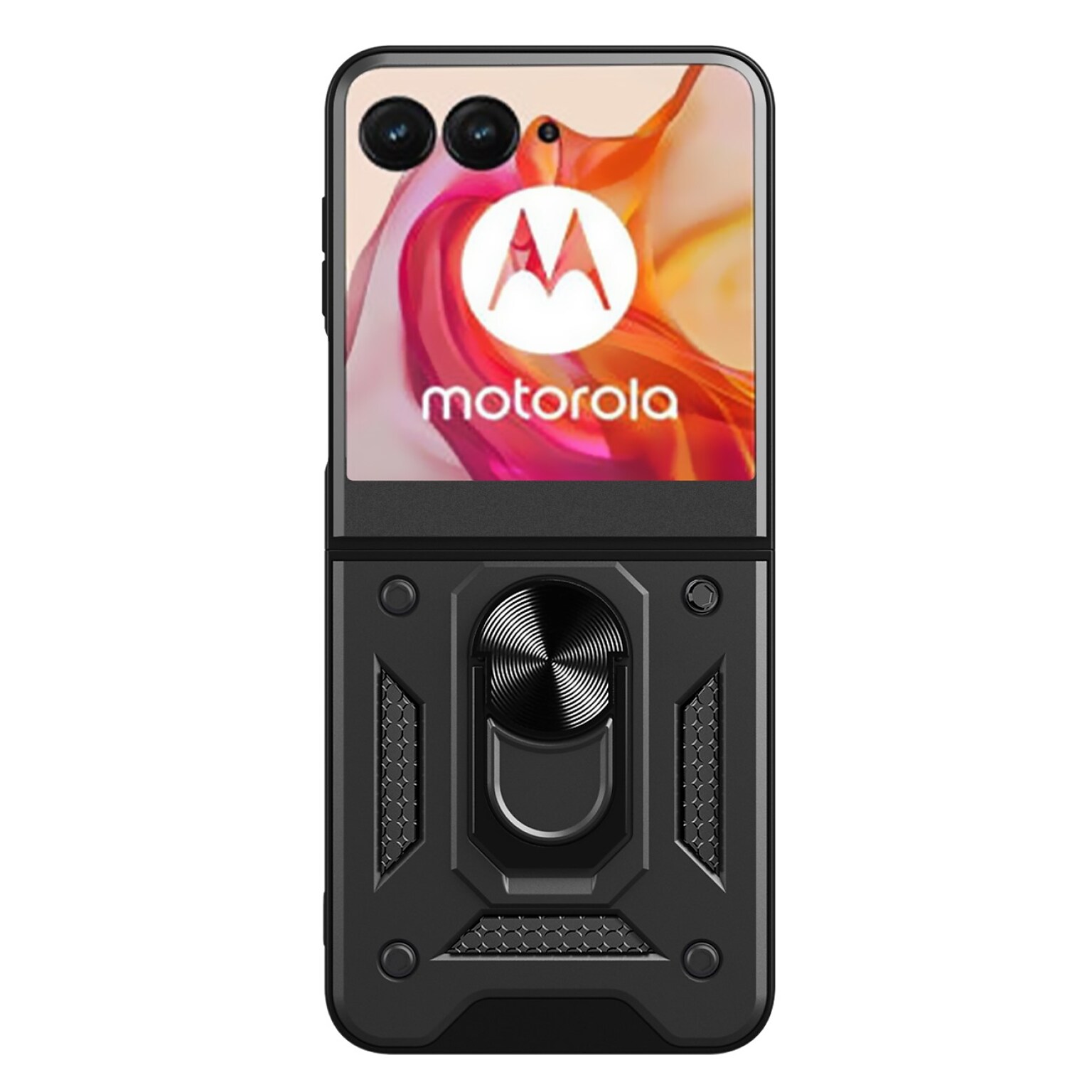 SaharaCase Raider Series Kickstand Case for Motorola Razr (2024), Scorpion Black (CP00624)