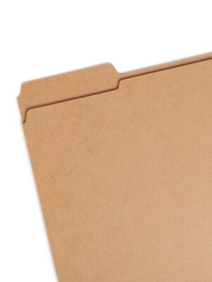 Smead File Folders, 3-Tab, Letter Size, Kraft, 100/Box (10734)