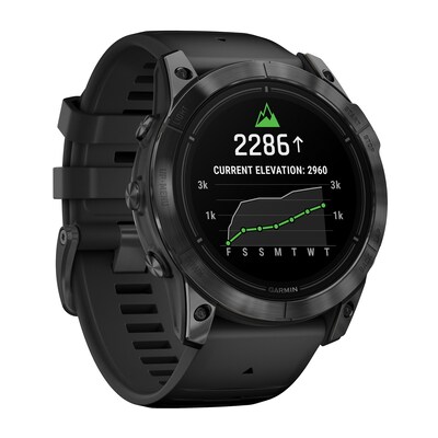 Garmin epix Pro (Gen 2) Standard Edition Smartwatch, 51-mm, Slate Gray Steel Bezel with Black Band (010-02804-20)