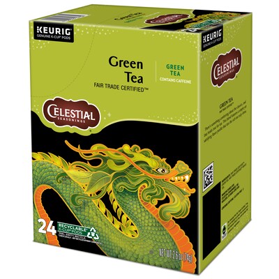 Celestial Seasonings Green Tea, Keurig® K-Cup® Pods, 96/Carton (14734)