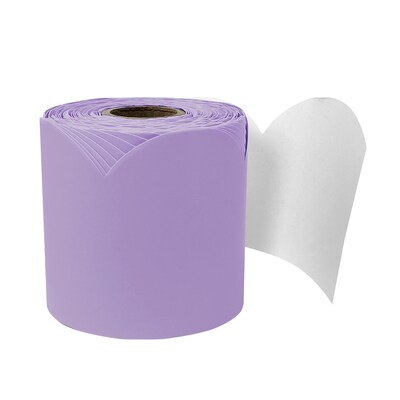 Carson Dellosa Education Rolled Scalloped Bulletin Board Border, 3" x 65', Lilac, 3/Bundle (CD-108536-3)