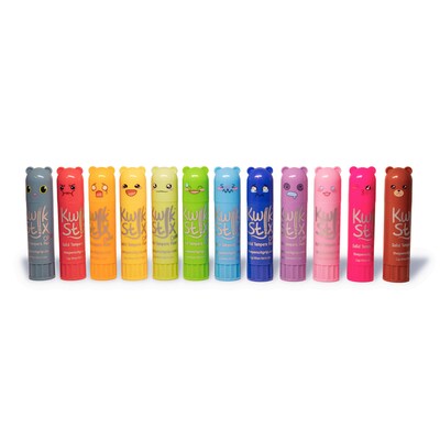 The Pencil Grip Kwik Stix Cuties Solid Tempera Paint, Assorted Colors, 12/Pack (TPG684)
