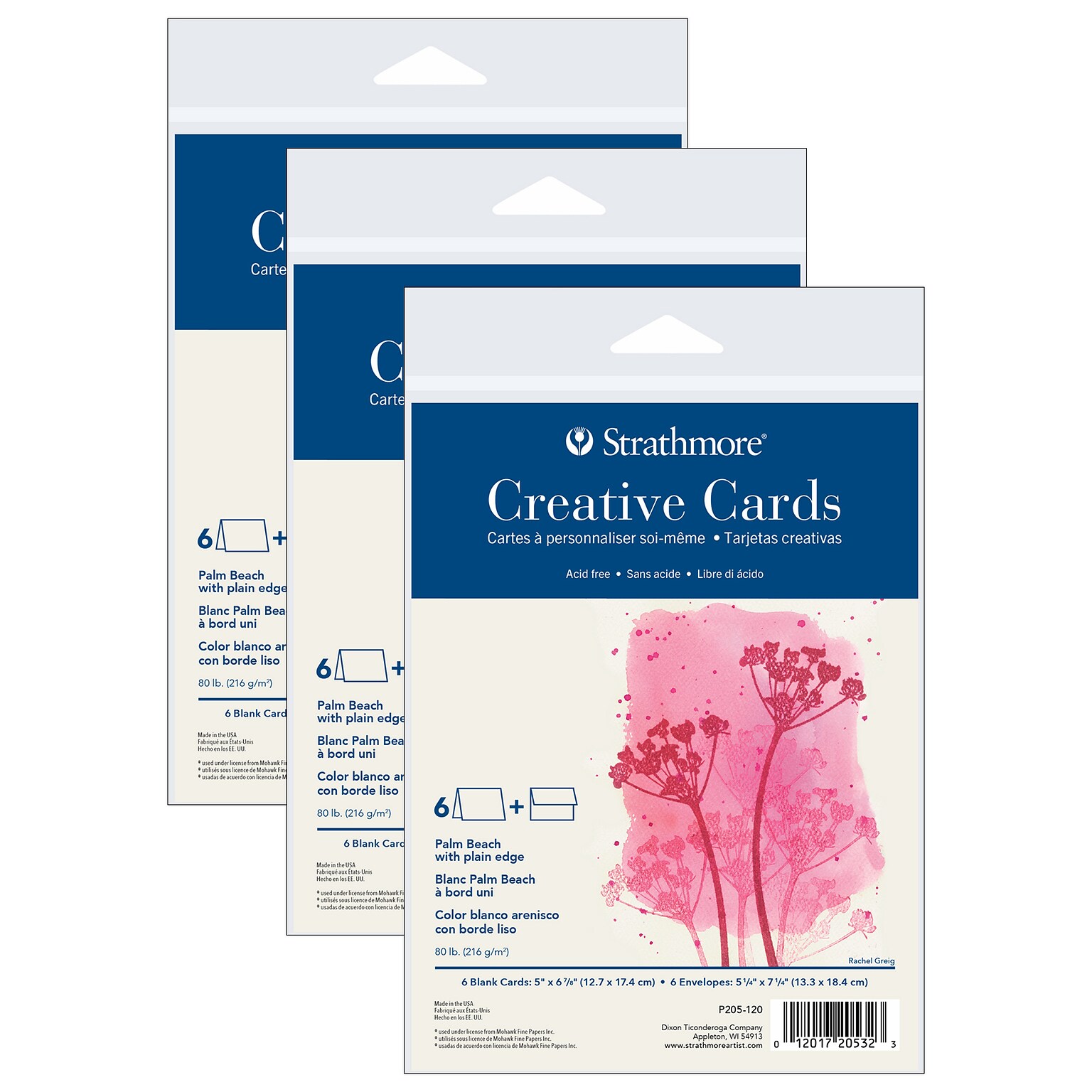 Strathmore Creative Cards & Envelopes, 6.875 x 5, Sand, 6/Pack, 3 Packs/Bundle (STTP205120-3)