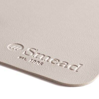 Smead Medium Vegan Leather Anti-Slip Desk Pad, 31.5" x 15.7", Sandstone (SMD64831)