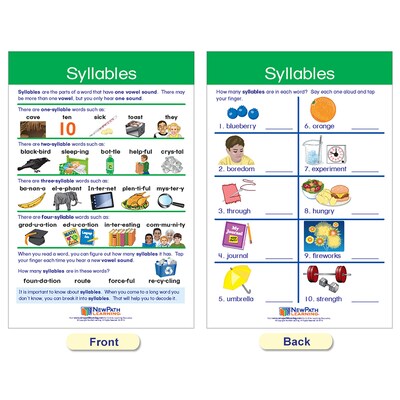 NewPath Learning Decoding & Phonics Bulletin Board Charts, 12" x 18", 8/Set (NP-921501)