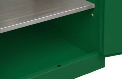 FireKing Flammable Liquids Storage Cabinet, 60 gal, Automatic Close, Platinum (SC60-AC-PL)