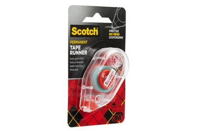 Scotch® Double Sided Adhesive Tape Runner, Transparent, .27 in x 8.7 yds, 1/Pack (6061)